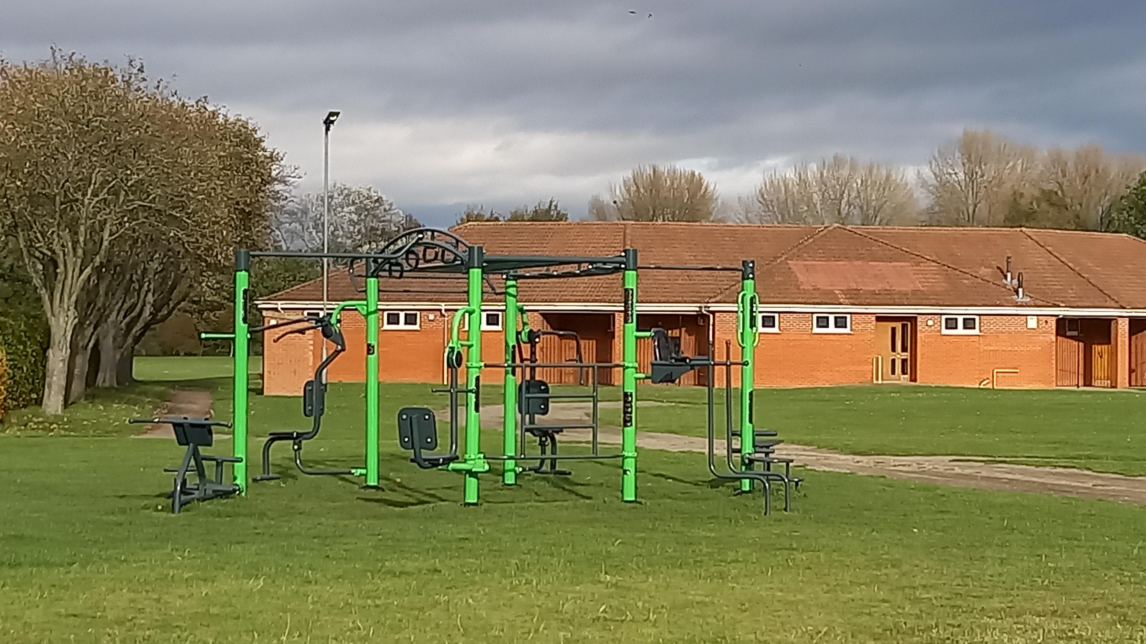 New Outdoor Gym in front of Pavilion
